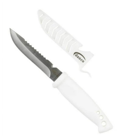 Danco Sports Eco 1 Series, 4" Bait Knife, Straight Edge, White