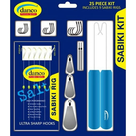 Danco Sports Sabiki Rig Fishing Terminal Tackle Kit, 25 Pc