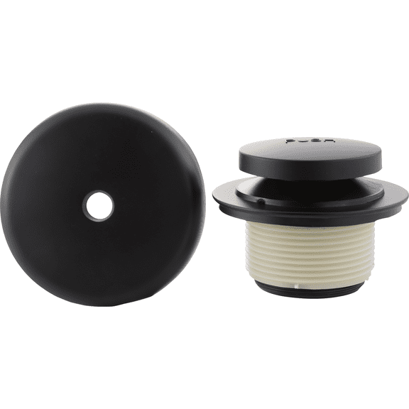 Danco Plumbing Part - Danco Touch-Toe Matte Black Tub Drain Trim Kit with Overflow - Pack of 12