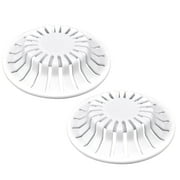 Danco Universal Bathroom Sink Suction Cup Hair Catcher Strainer, White, 2-Pack (10769)