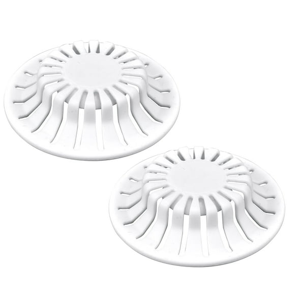 Danco Universal Bathroom Sink Suction Cup Hair Catcher Strainer, White, 2-Pack (10769)
