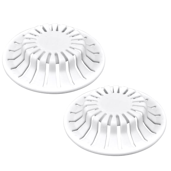 Danco Universal Bathroom Sink Suction Cup Hair Catcher Strainer, White, 2-Pack (10769)