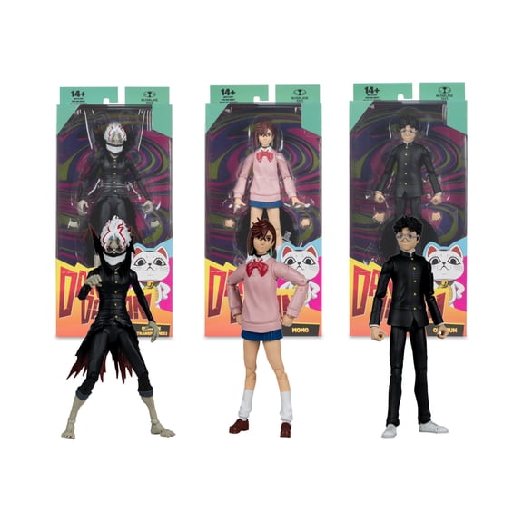 Dandadan 7-inch Action Figure Bundle with Okarun School Uniform, Okarun Transformed, and Momo Ayase (Possible Chase Variant)