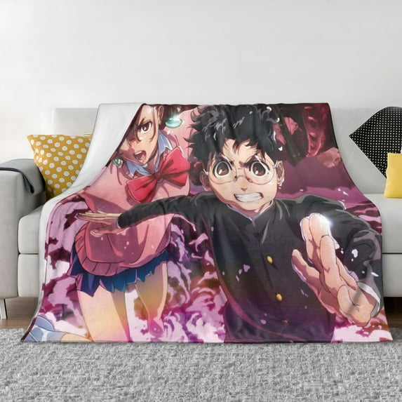 Dandadan Flannel Blanket Ultra-Soft Micro Fleece Throw Blanket For Bed Sofa Couch Car Office Unisex Adult Fuzzy Bed Blanket Cozy Kids Throw Blanket 40"x30"