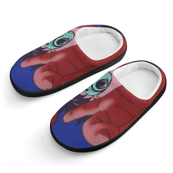 Dandadan Kid's Cotton Slippers Winter Warm Soft Plush Slippers with Rubber Sole Non-Slip Indoor Outdoor Slip on Shoes Fluffy House Slippers For Boys Girls Teen