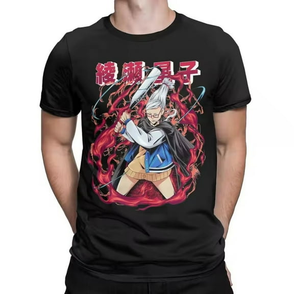 Dandadan Shirt Anime Cotton Black Momo Ayase Okarun Short Sleeve Casual Harajuku Unisex Tees