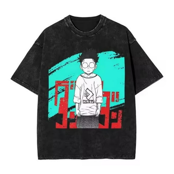 Dandadan Shirts Anime Cotton Vintage Momo Ayase Okarun Short Sleeve Casual Harajuku Unisex Tees