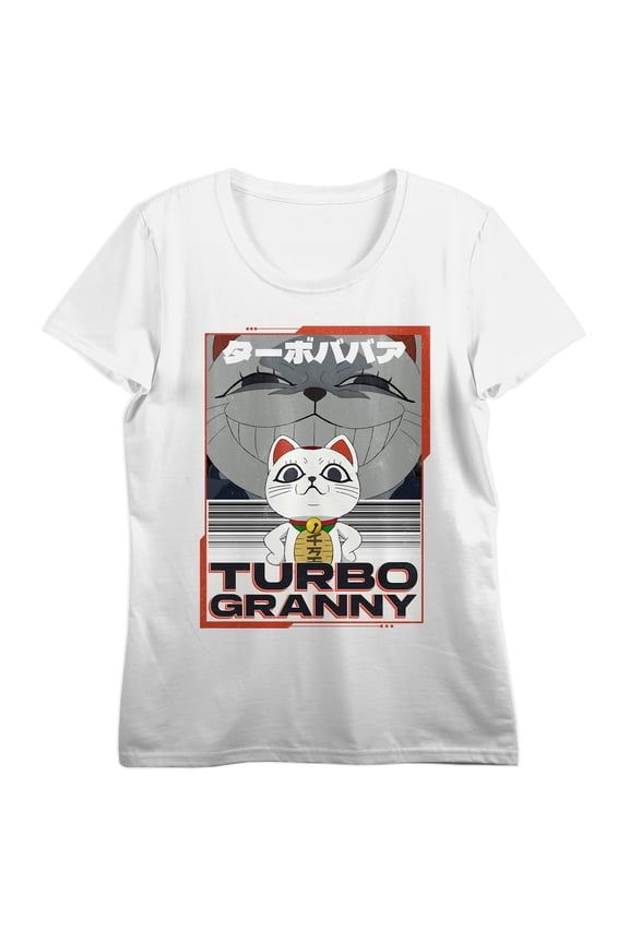 Dandadan Turbo Granny Women's White Crew Neck Short Sleeve T-shirt-Medium