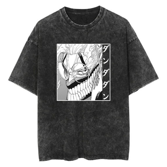 Dandadan Washed Vintage Style Anime Merch Short Sleeve T - shirt