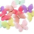 thumbnail image 1 of Dandan DIY 30pcs Organza Ribbon Flowers Bows Butterfly Pearl Appliques Wedding Decor (Multi-Color), 1 of 5