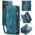 thumbnail image 1 of Dandapaier Detachable Wallet Case for Samsung Galaxy S24 Ultra, Retro Soft Leather Flip Cover with Zipper, Credit Card and Cash Holder, Magnetic Closure, for Women Men，Blue, 1 of 13
