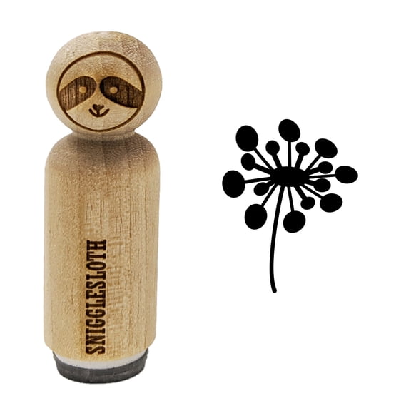 Dandelion Abstract Doodle Rubber Stamp for Scrapbooking Crafting Stamping - Mini 1/2 Inch