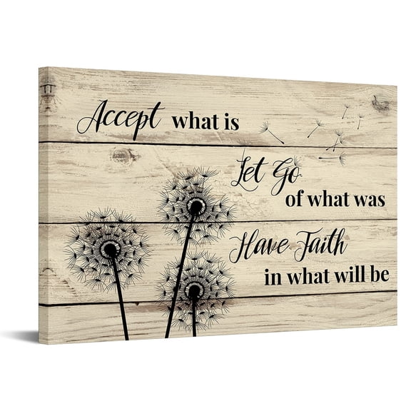 Dandelion Accept What is Let Go of What was Quotes Canvas Prints Wall-Art Prints Vintage Home Decor Xmas Gifts poster