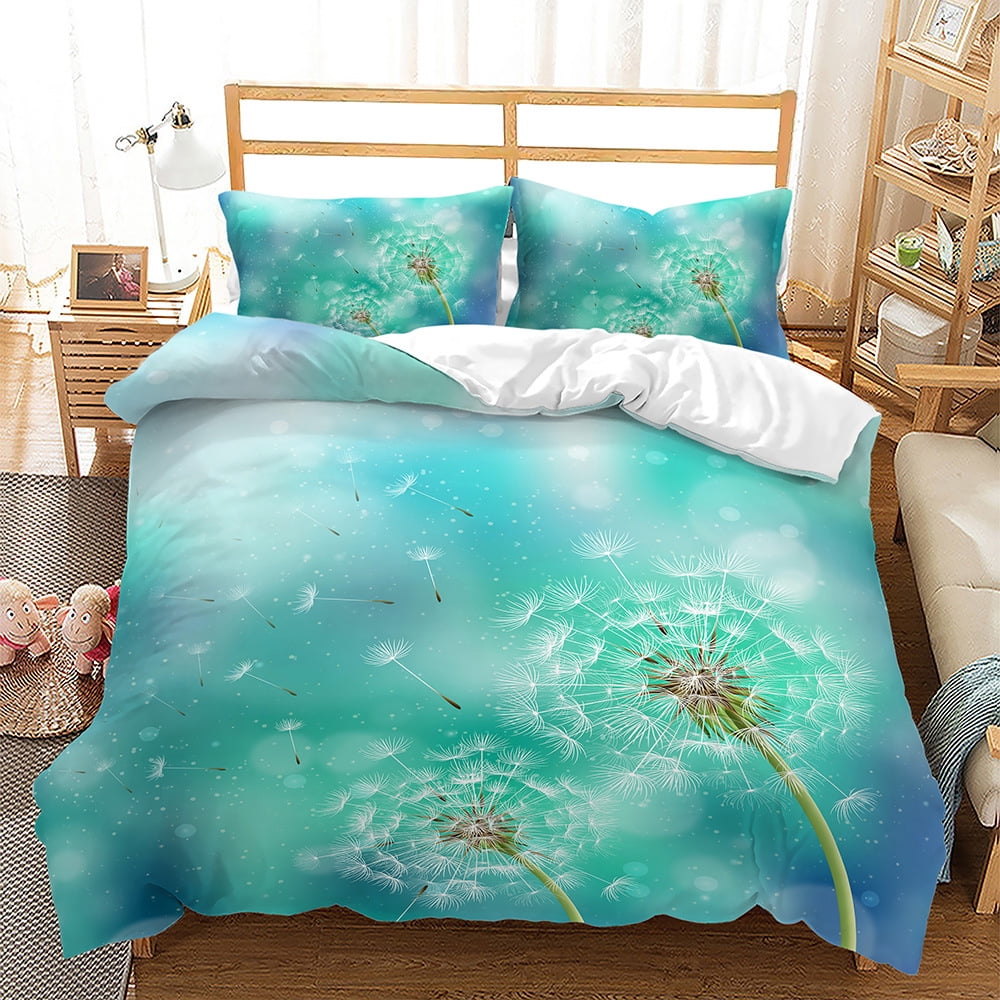 Dandelion Bedding Set Twin Full Queen King Size for Kids Flying Flower Comforter Cover