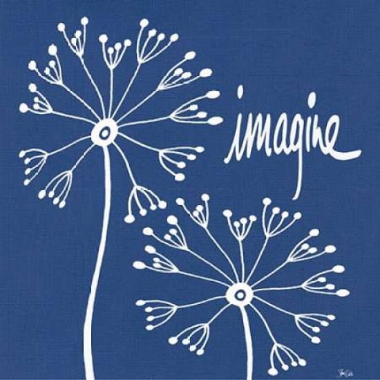 Dandelion Blue Imagine Canvas Art - Shanni Welsh (24 x 24)