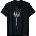thumbnail image 1 of Dandelion Breast Cancer Awareness Warrior Pink Ribbon Women T-Shirt, 1 of 4