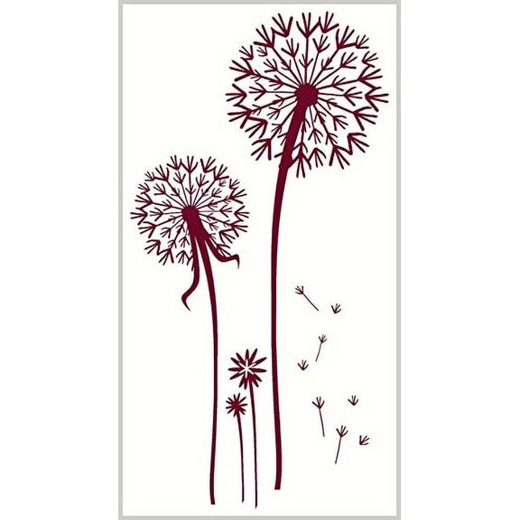 Dandelion Bunch Wall Vinyl Sticker Die-cut Decal 23-Inch Color Options - Burgundy