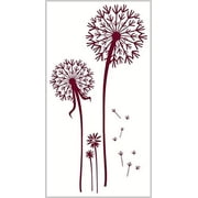 Dandelion Bunch Wall Vinyl Sticker Die-cut Decal 23-Inch Color Options - Burgundy