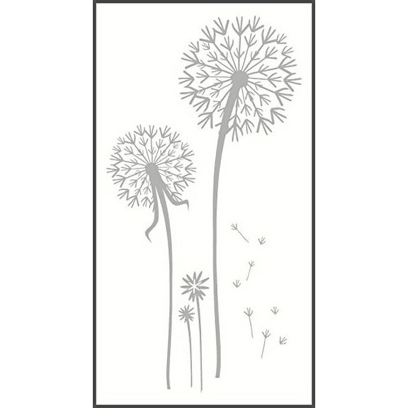 Dandelion Bunch Wall Vinyl Sticker Die-cut Decal 23-Inch Color Options - Warm Grey