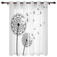 thumbnail image 1 of Dandelion Butterfly Flowers Plant Animal Decoration Home Curtains Household Goods Living Room Bedroom Curtain, 1 of 6