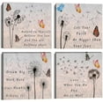 thumbnail image 1 of Dandelion and Butterfly Wall Art Inspirational Canvas Prints Colorful Flowers Beautiful Abstract Artworks Paintings for Living Room Bedroom Bathroom Home Decor Poster Gifts (12x12inch x4), 1 of 6
