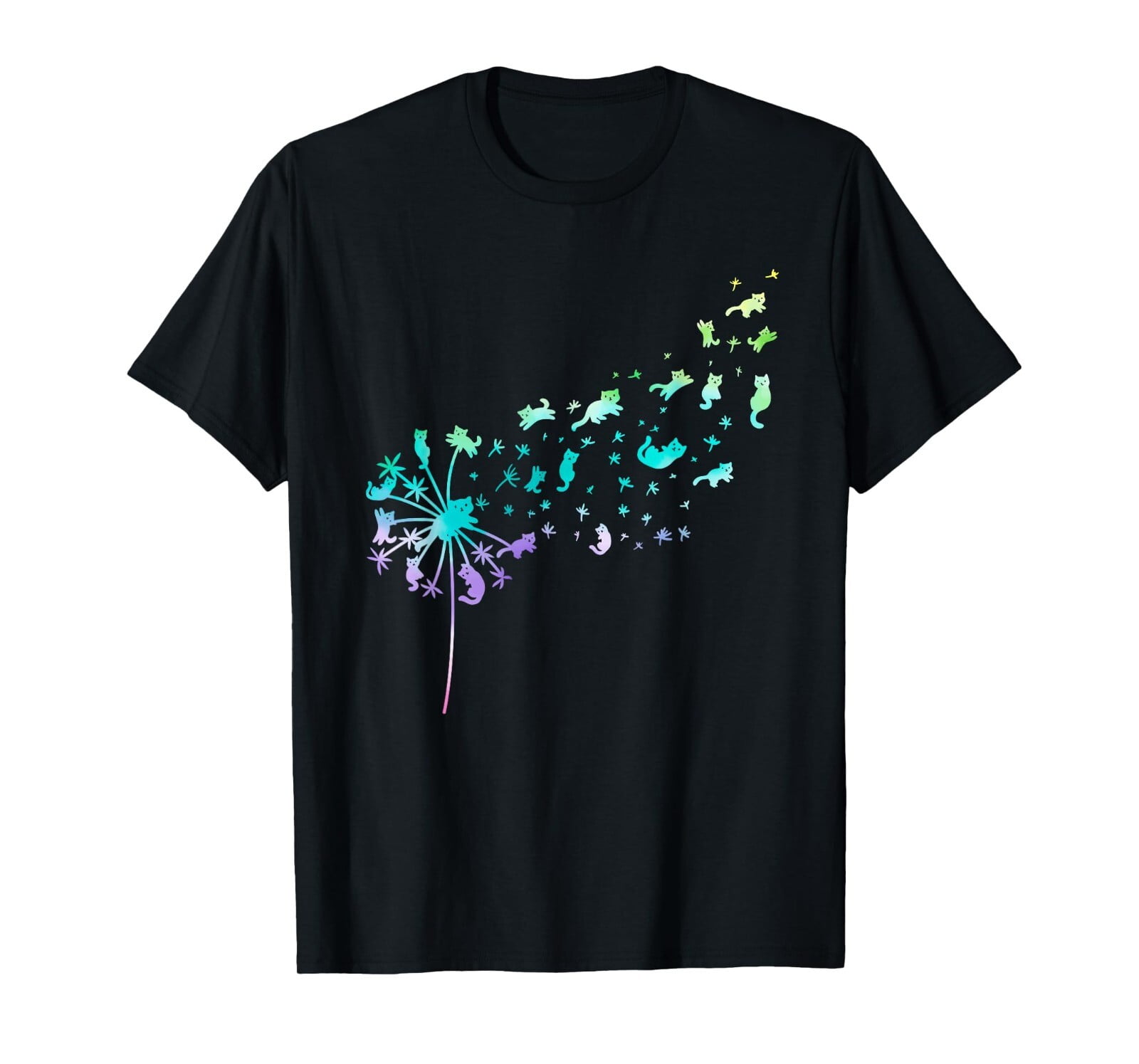 Dandelion Cat lovers Cat fans Flower Power Dandelions T-Shirt - Walmart.com