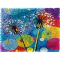 thumbnail image 1 of Dandelion Colorful Latch Hook Rug kits Pre-printed Crochet Yarn DIY Hooking Latch Kit Carpet Rug Cover Mat for Christmas Chair Cushion Floor Decoration 52x38cm(2), 1 of 7
