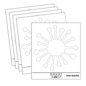 Dandelion Doodle Car Window Bumper Water Bottle Phone Tablet Laptop Waterproof Vinyl Decal Sticker Set 5-Pack - Gloss Finish - 2.0"