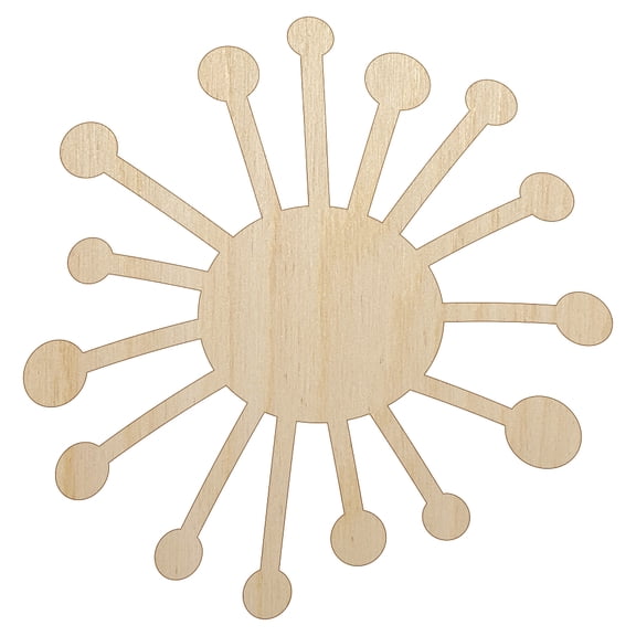 Dandelion Doodle Wood Shape Unfinished Piece Cutout Craft DIY Projects - 6.25 Inch Size - 1/8 Inch Thick
