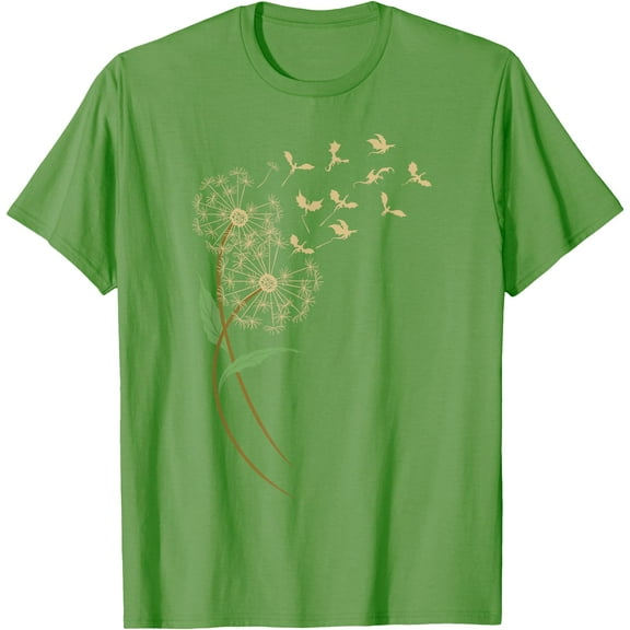 Dandelion Dragon Flower Lover Unisex T-Shirt for Men Women Kids Toddler