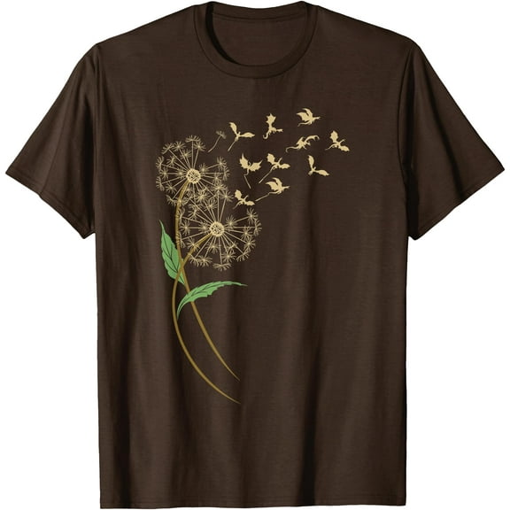 Dandelion Dragon Flower Lover Unisex T-Shirt for Men Women Kids Toddler