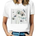 thumbnail image 1 of Dandelion Dragonfly Flower, Floral Dragonfly Tree T-Shirt, 1 of 3