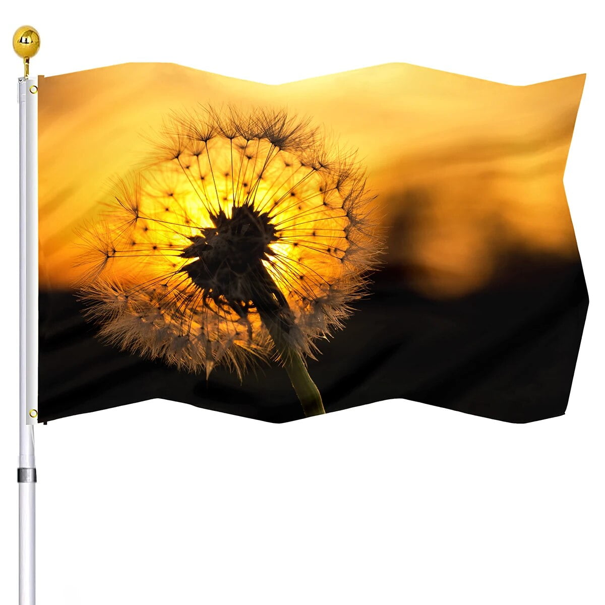 Dandelion Flag floral Print Yard flags UV Fade Resistant Double