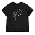 thumbnail image 1 of Dandelion Flower Men Apparel, White Ribbon Lung Cancer Short Sleeve T-Shirt Black X-Large, 1 of 5