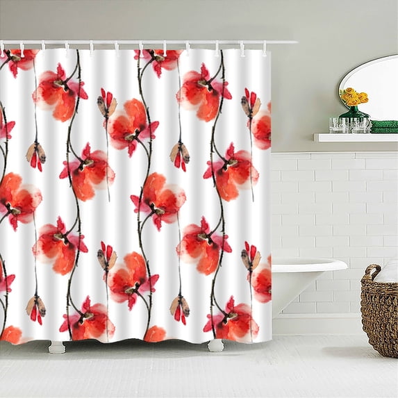 Dandelion Flower Shower Curtain Bathroom Screens Waterproof High Quality Polyester Fabric for Bathtub Home Decor With 12 Hook