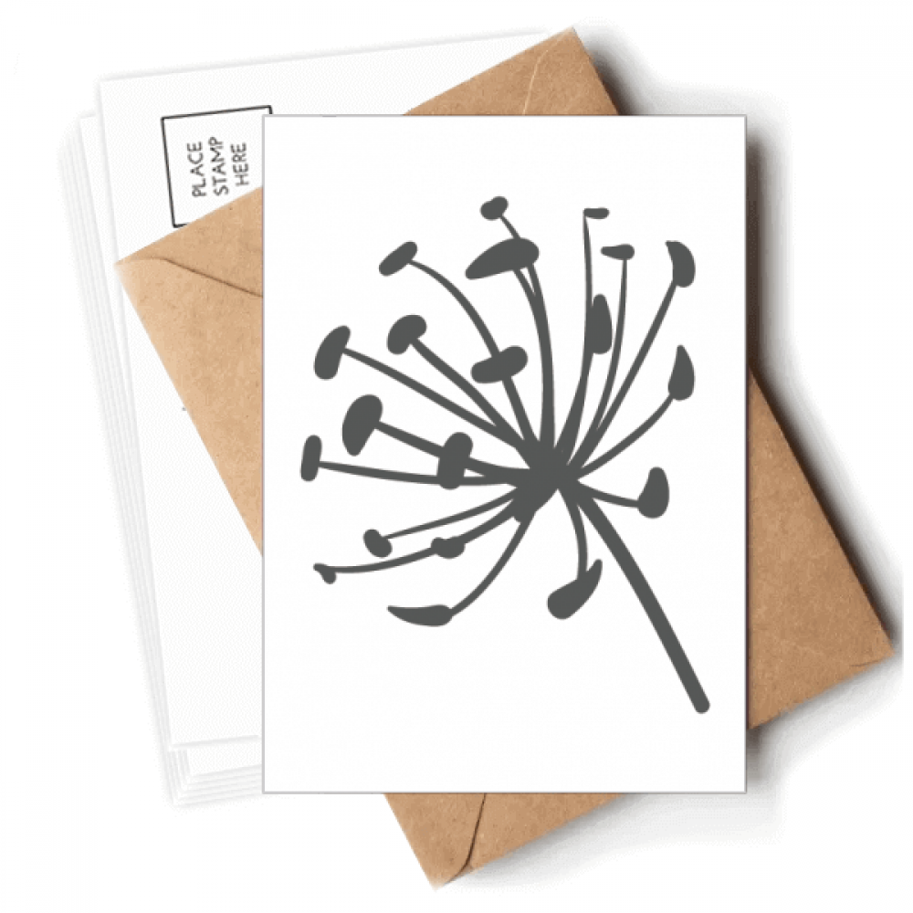 Dandelion Flowers Outline Postcards Envelopes Blank Note Cards Mailing