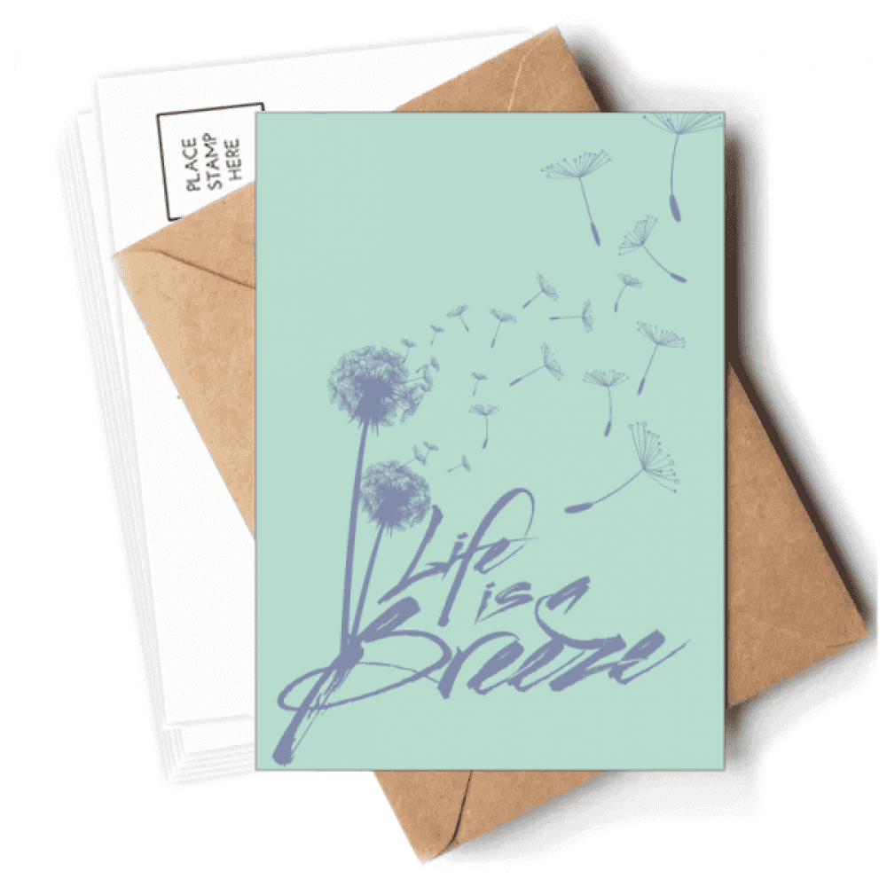 Dandelion Flowers s Illustration Postcards Envelopes Blank Note Cards Mailing