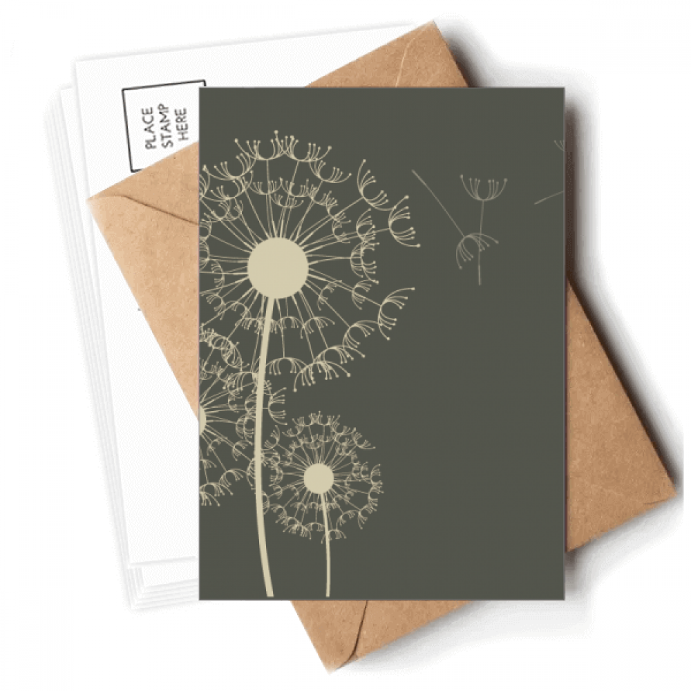Dandelion Flowers s Illustration Postcards Envelopes Blank Note Cards Mailing