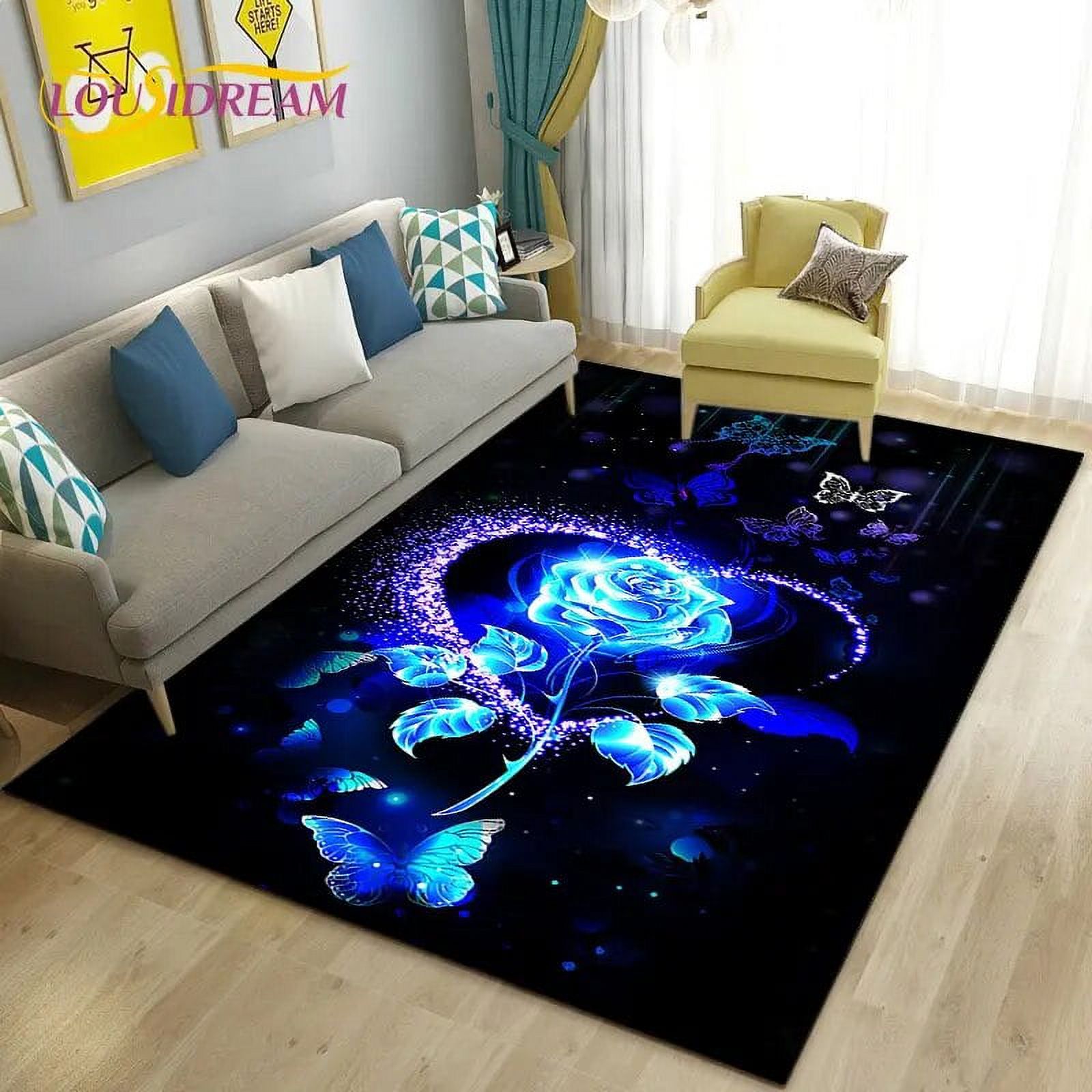 Dandelion Fresh Flower Plant Leaf Area Rug Carpet Rug for Living Room ...