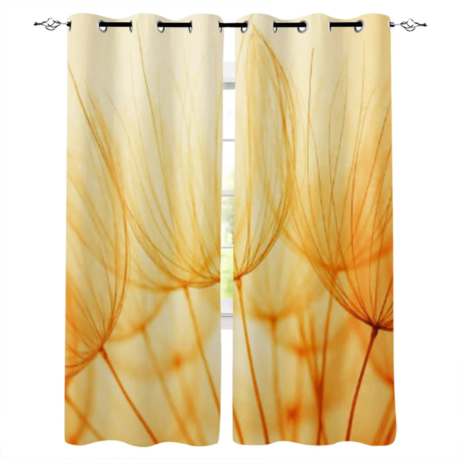 Dandelion Golden Sunlight Closeup Curtains For Bedroom Window Curtain coffee-house-project-mobile-figma