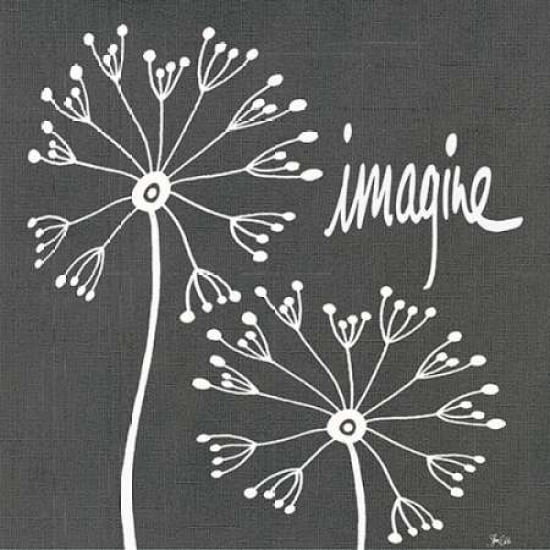 Dandelion Grey Imagine Canvas Art - Shanni Welsh (24 x 24)