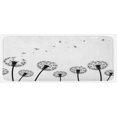 thumbnail image 1 of Dandelion Kitchen Mat, Monochrome Black Flower Silhouettes Wind Effect Blow Ball Plant Nature Spring, Plush Decorative Kitchen Mat with Non Slip Backing, 47" X 19", White Black, by Ambesonne, 1 of 1