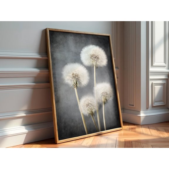 Dandelion Macro Moody Botanical Grunge Wildflower Architecture Portrait Decor Unframed Paper Print