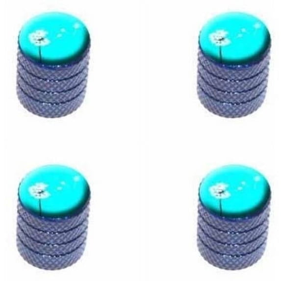 Dandelion Make a Wish Tire Rim Wheel Aluminum Valve Stem Caps, Multiple Colors
