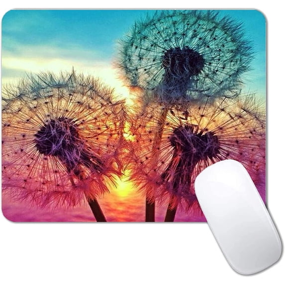 Dandelion Mouse Pad Non-Slip Rubber Base Gaming MousePads for Computers Laptop Office,Cute Mouse Pads with Designs for Women ,9.5"x7.9"x0.12"( 240mm x 200mm x 3mm)