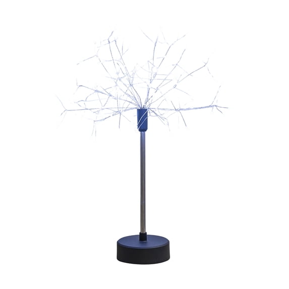 Dandelion Night Light, Battery and USB Operated Firework Table Lamp, Decorative Bedside Lamp for Indoor Bedroom, Warm Glow Fireworks Light for Cozy Home Atmosphere, White
