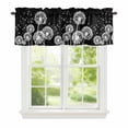 thumbnail image 1 of Dandelion Plants Window Valance for Kitchen, Vintage White Dandelions Blossom Flying Fluffy Black Back Rod Pocket Short Curtain for Small Windows, Light Filtering Decorative Valance, 60 x 14 Inch, 1 of 9