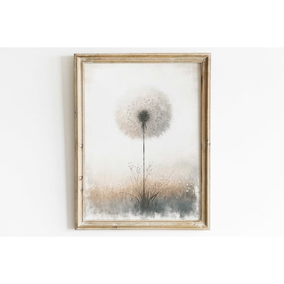Dandelion Print, Dandelion Flower Wall Decor, Vintage Flower Wall Art, Modern Farmhouse Wall Art, Botanical Print, Floral Art Wall Art, Modern Wall Decor, 8x12 UNFRAMED