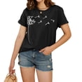 thumbnail image 1 of Dandelion Print Women's T Shirts Cute Graphic Tees Short Sleeve Summer Cotton Tops, 1 of 5
