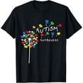 thumbnail image 1 of Dandelion Puzzle Piece Cool Autism Awareness Gift T-Shirt Black 3X-Large, 1 of 4